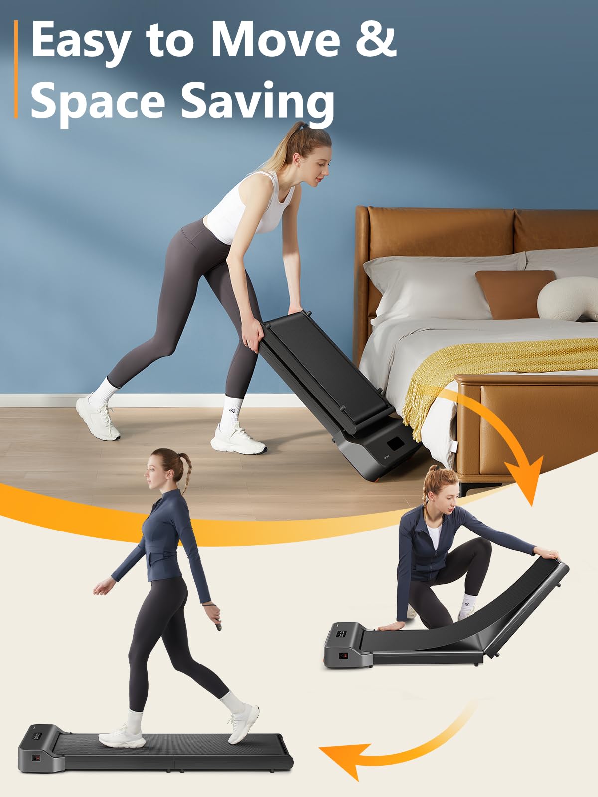 Walkingpad Z1 Walking Pad Treadmill, 180° Folding Under Desk Treadmill for Home Office