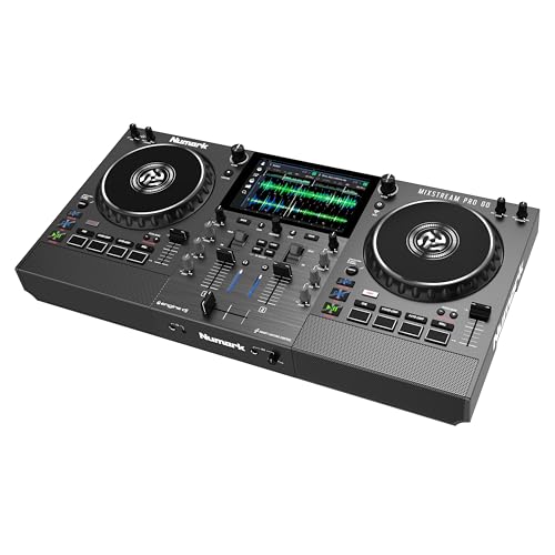 Numark Mixstream Pro Go Portable DJ Controller with Battery, Mixer with Stem Separation