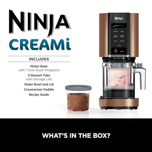 Ninja CREAMi Ice Cream Maker & Frozen Dessert Maker with 3 Tubs, 7 Programs