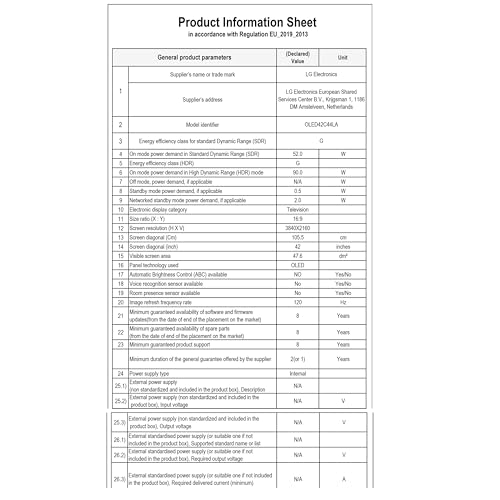 LG evo OLED42C44LA 42-Inch 4K UHD Smart TV