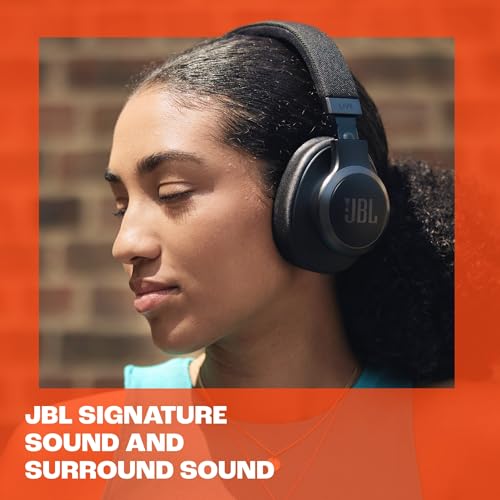 JBL Live 770 NC Wireless Over-Ear Headphones with Noise-Cancelling Technology and 65-Hour Battery Life, Black