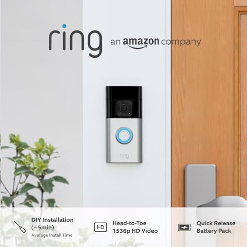 Ring Battery Video Doorbell Plus (Newest gen) | DIY Wireless Video Doorbell Camera