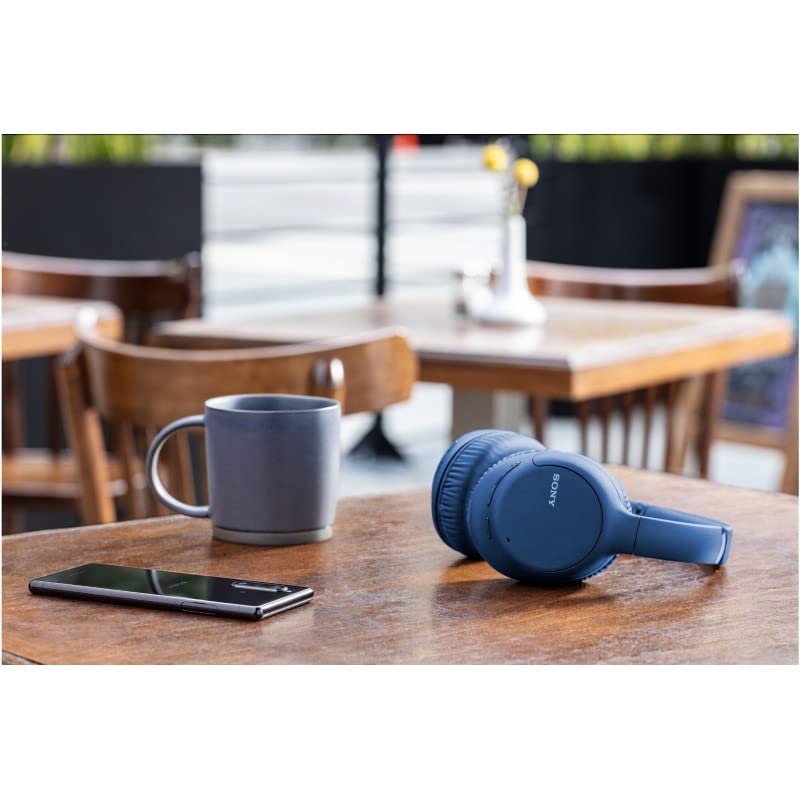 Sony WH-CH710N Noise Cancelling Wireless Headphones with 35 hours Battery Life, Quick Charge, Built-in Mic and Voice Assistant - Blue