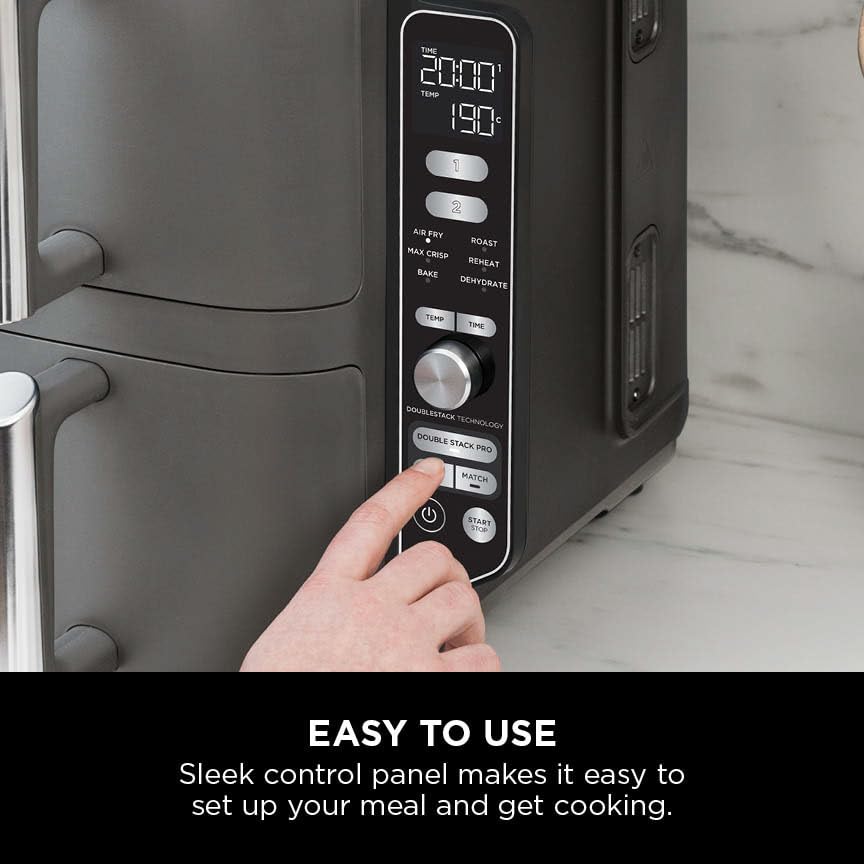 Ninja Double Stack XL Air Fryer, Vertical Dual Drawer AirFryer with 4 cooking levels