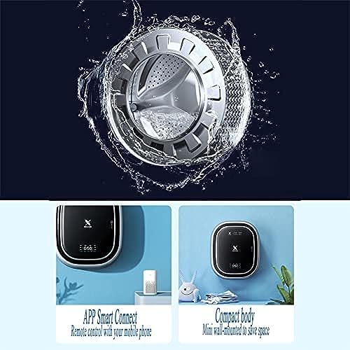 UPIKIT Wall-Mounted Mini Drum Washing Machine, 3kg Capacity, Front Load, Full-Automatic, White, High Efficiency