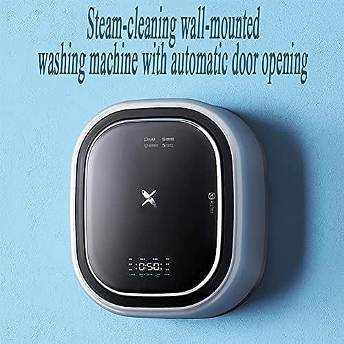 UPIKIT Wall-Mounted Mini Drum Washing Machine, 3kg Capacity, Front Load, Full-Automatic, White, High Efficiency