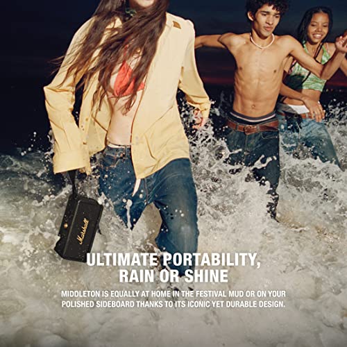Marshall Middleton Bluetooth Wireless Portable Speaker, 20+ hours portable playtime