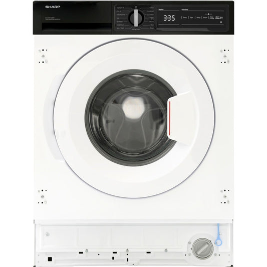 Sharp Sharp ES-NIH714BWA-EN Integrated 7kg Washing Machine with 1400 rpm - White - A Rated