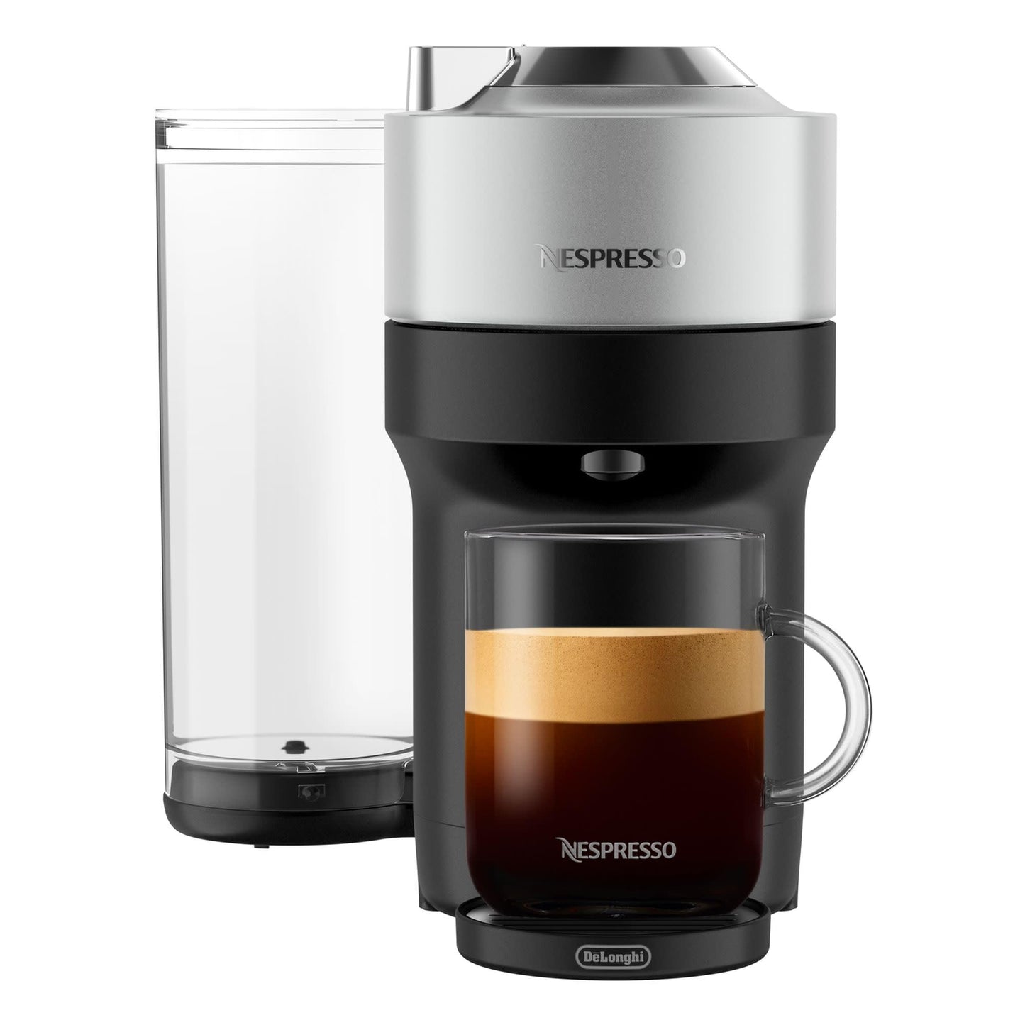 Nespresso Vertuo Pop+ Deluxe Coffee and Espresso Machine by De'Longhi, Silver