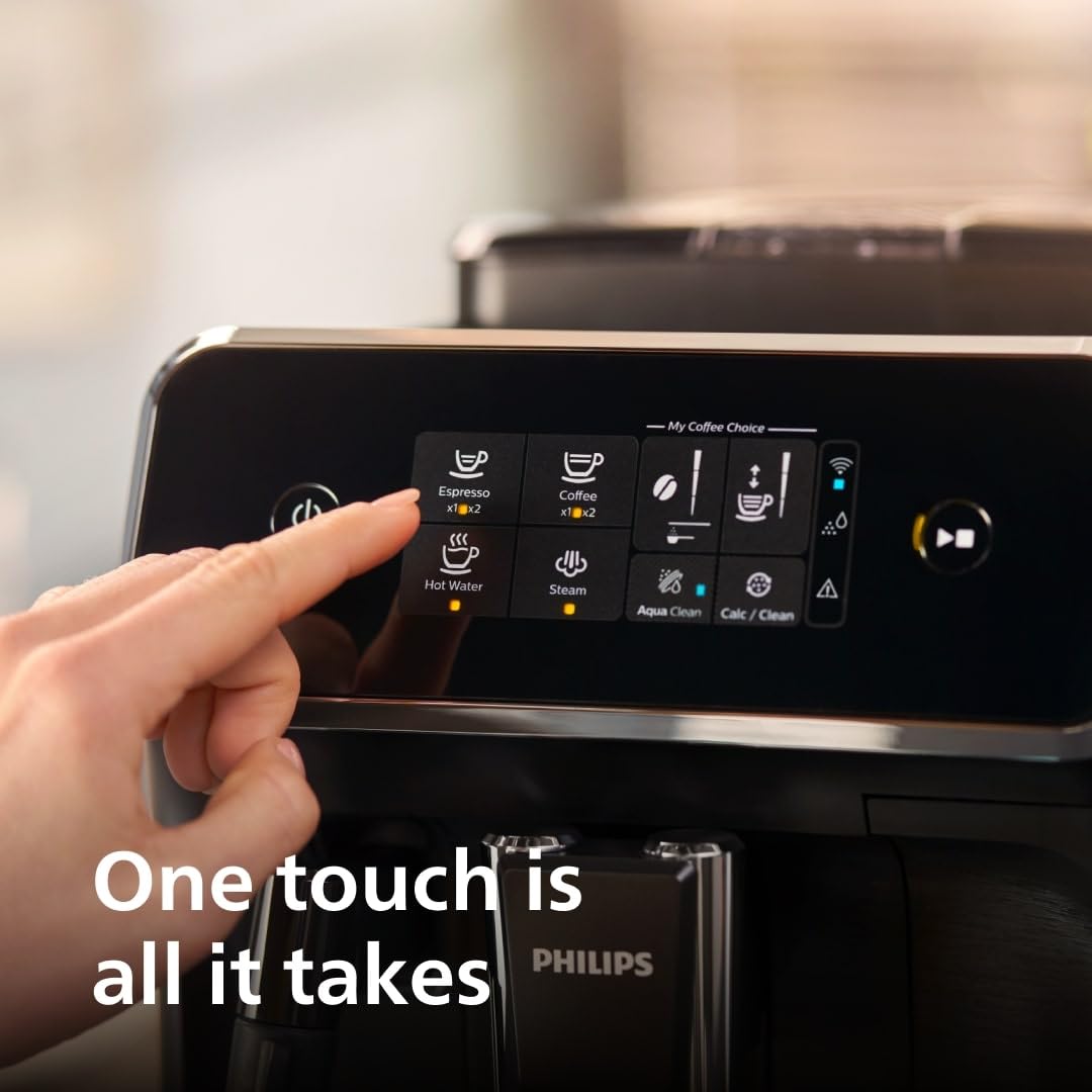 Philips 2200 Series Fully Automatic Espresso Machine - 2 Coffees, Touch Display, Classic Milk Frother