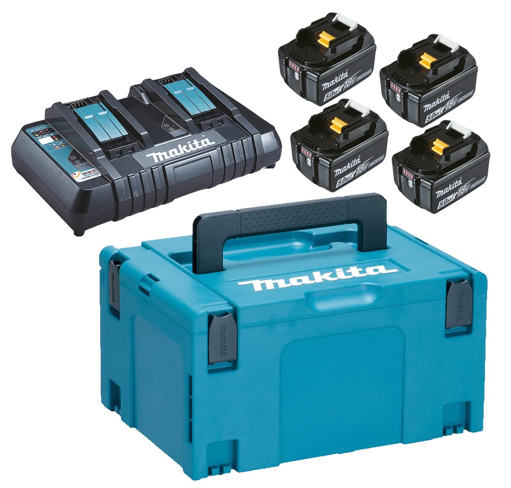 Makita 197627-6 5 A x 4 MAKPAC Power Pack, 18 V, Blue