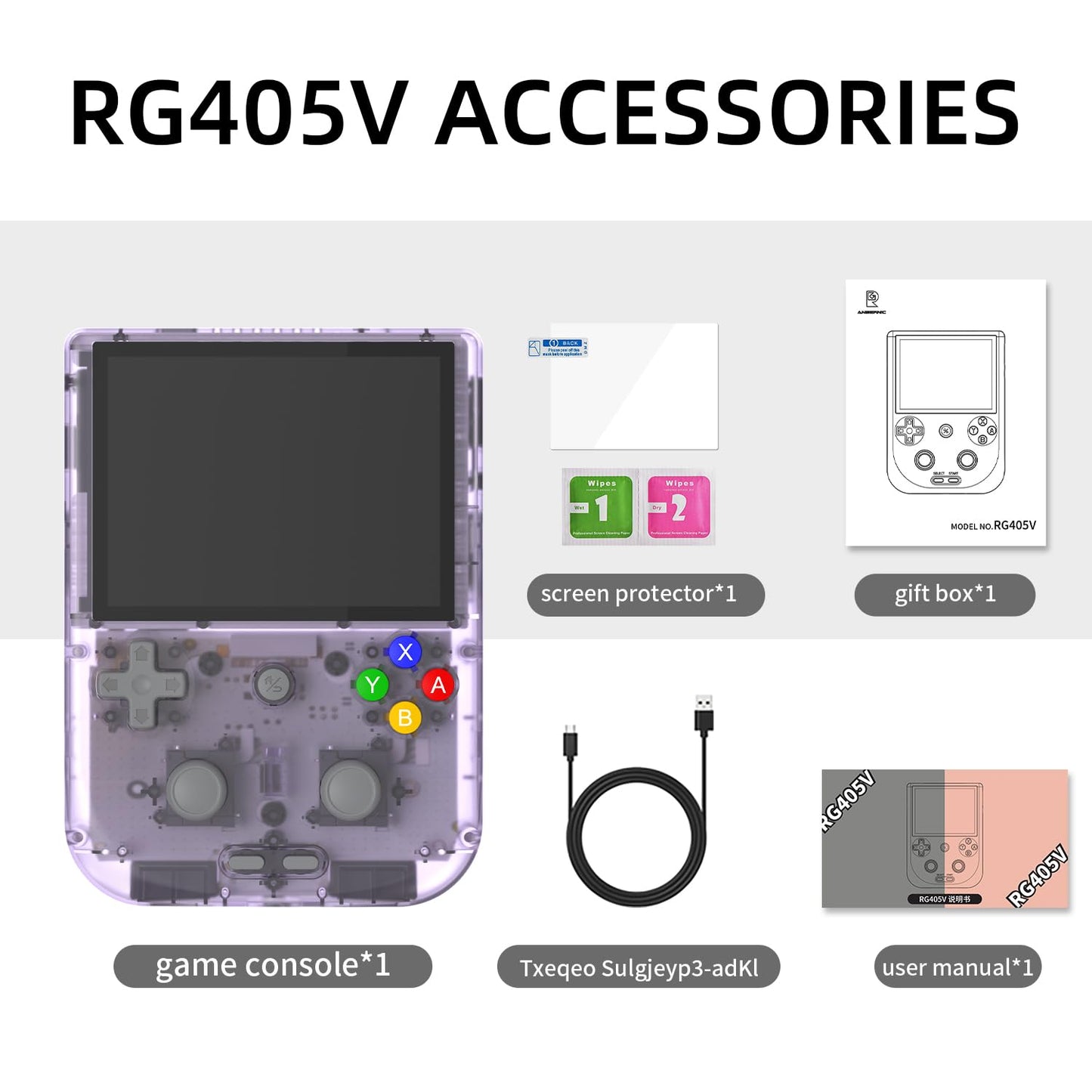 RG405V Video Handheld Game Console 4" IPS Touch Screen Android 12 T618 5500mAh Battery Portable