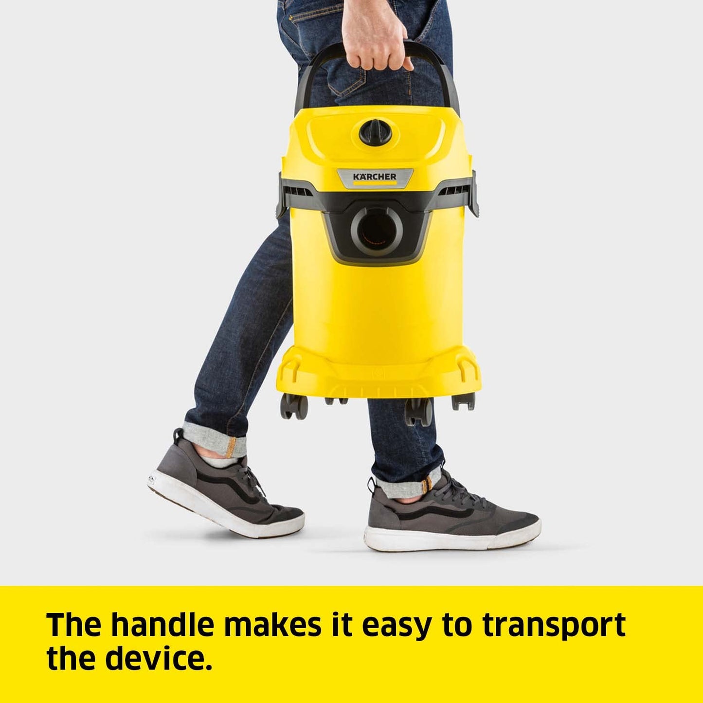 Kärcher 16281030 Wet & Dry Vacuum Cleaner WD 3, blower function, power: 1000W, plastic container: 17L