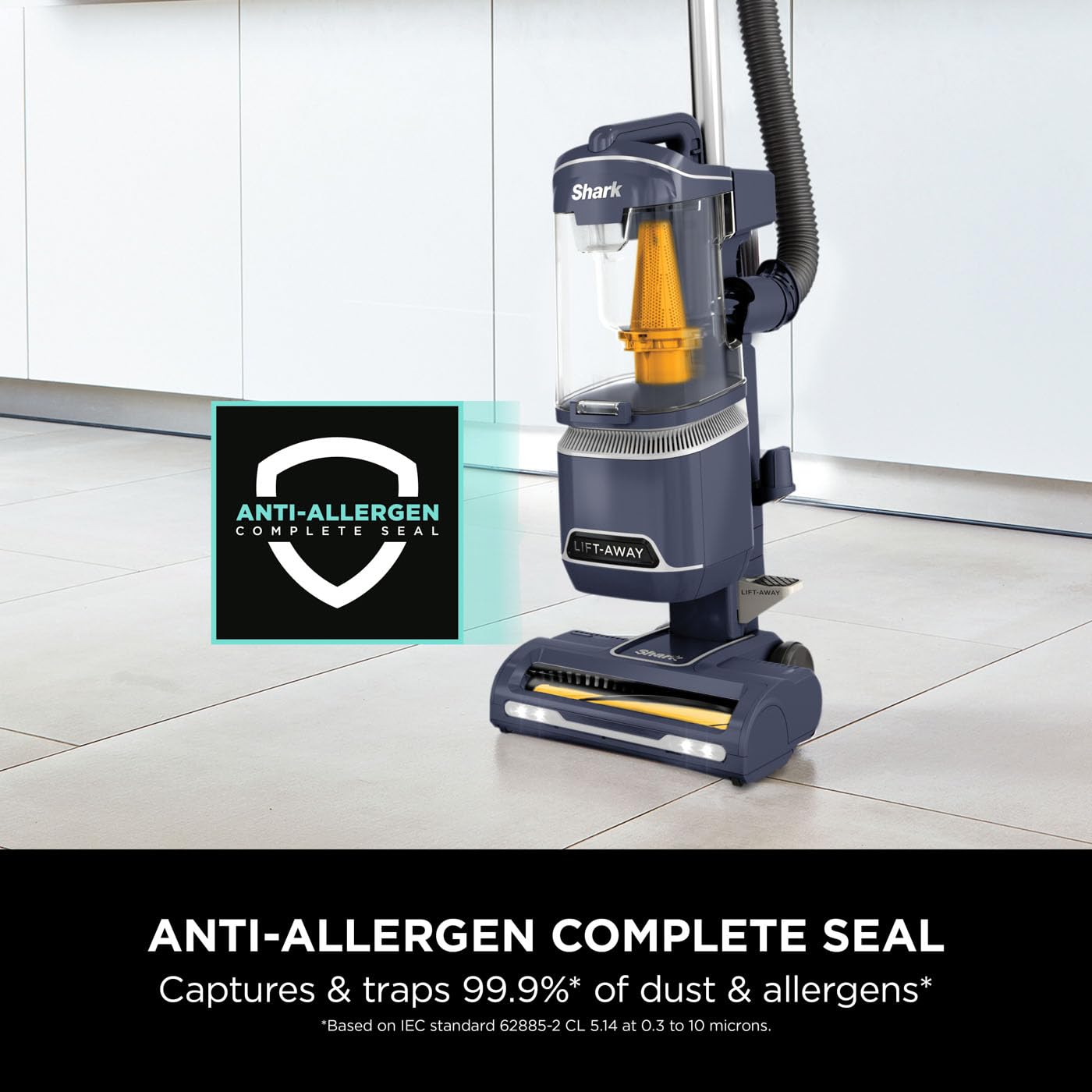 Shark Corded Upright Vacuum Cleaner 1.1L with Anti Hair Wrap Technology, LED Headlights, Lift-Away, Anti-Allergen