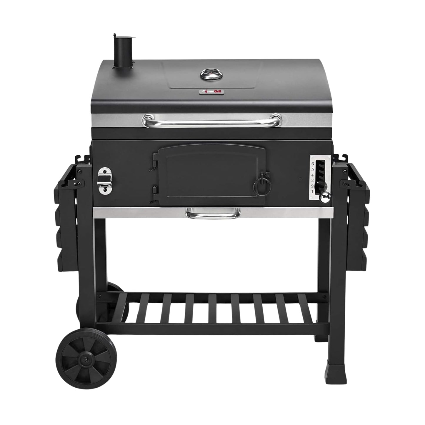 CosmoGrill Outdoor XXL Smoker Barbecue Charcoal Portable BBQ Grill | Lid Cover