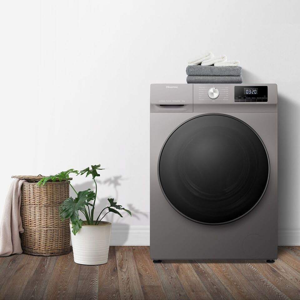 Hisense 3 Series WFQA8014EVJMT 8kg Washing Machine with 1400 rpm - Titanium - A Rated