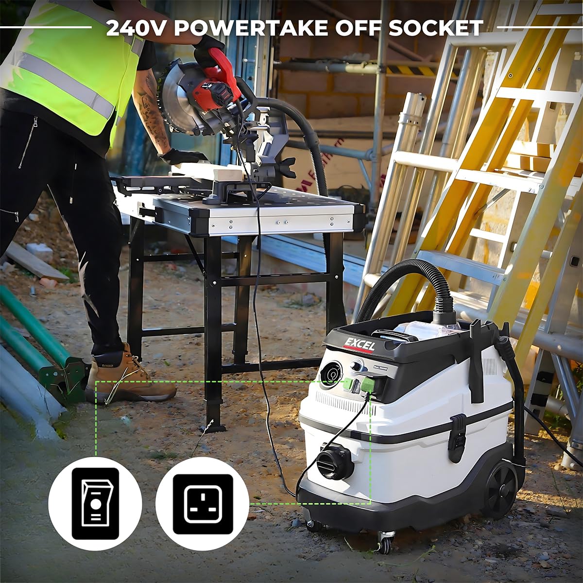 Excel 30L Wet & Dry Vacuum Cleaner – 1600W Motor, HEPA Filter, Water Filtration