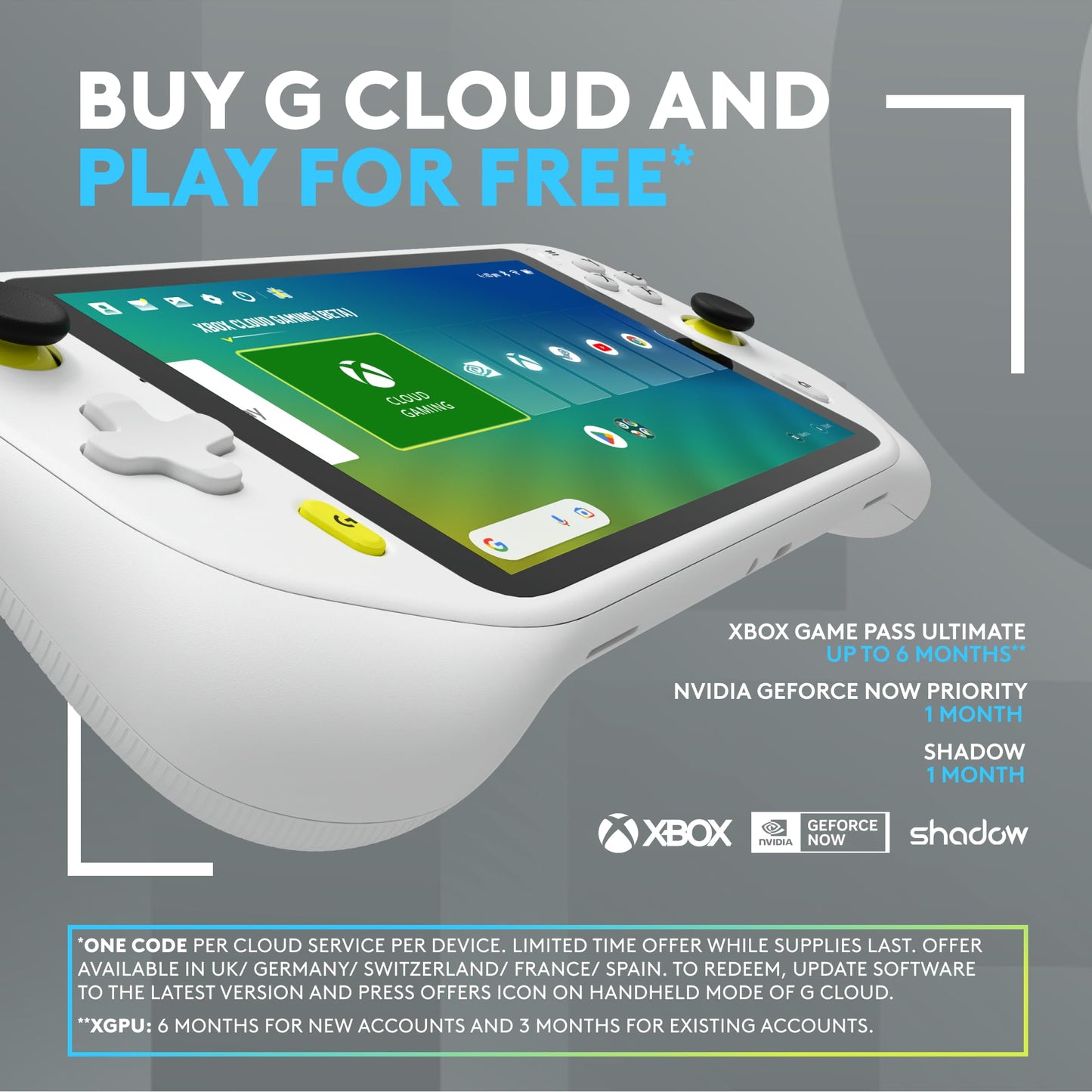 Logitech G Cloud Gaming Handheld, Portable Gaming Console with Long Battery Life