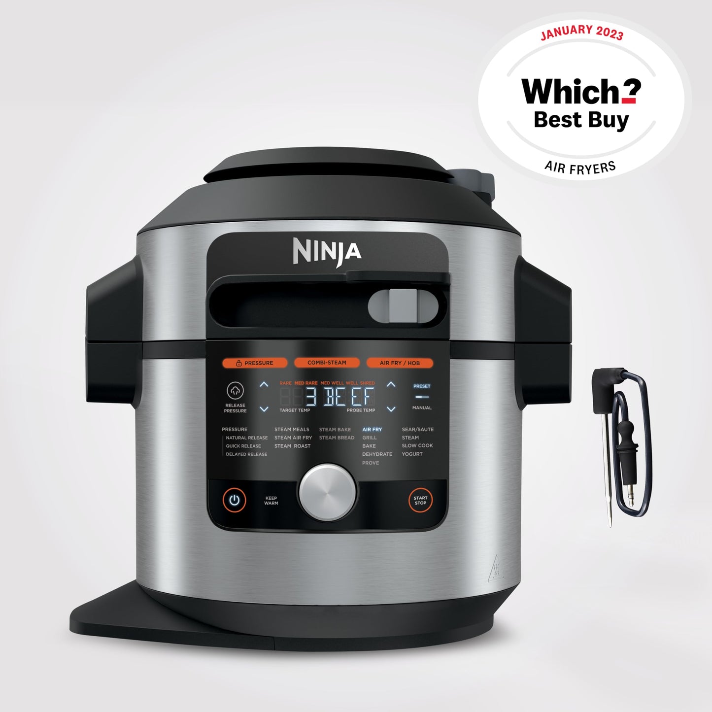 Ninja Foodi MAX 15-in-1 SmartLid Multi-Cooker 7.5L with Digital Probe