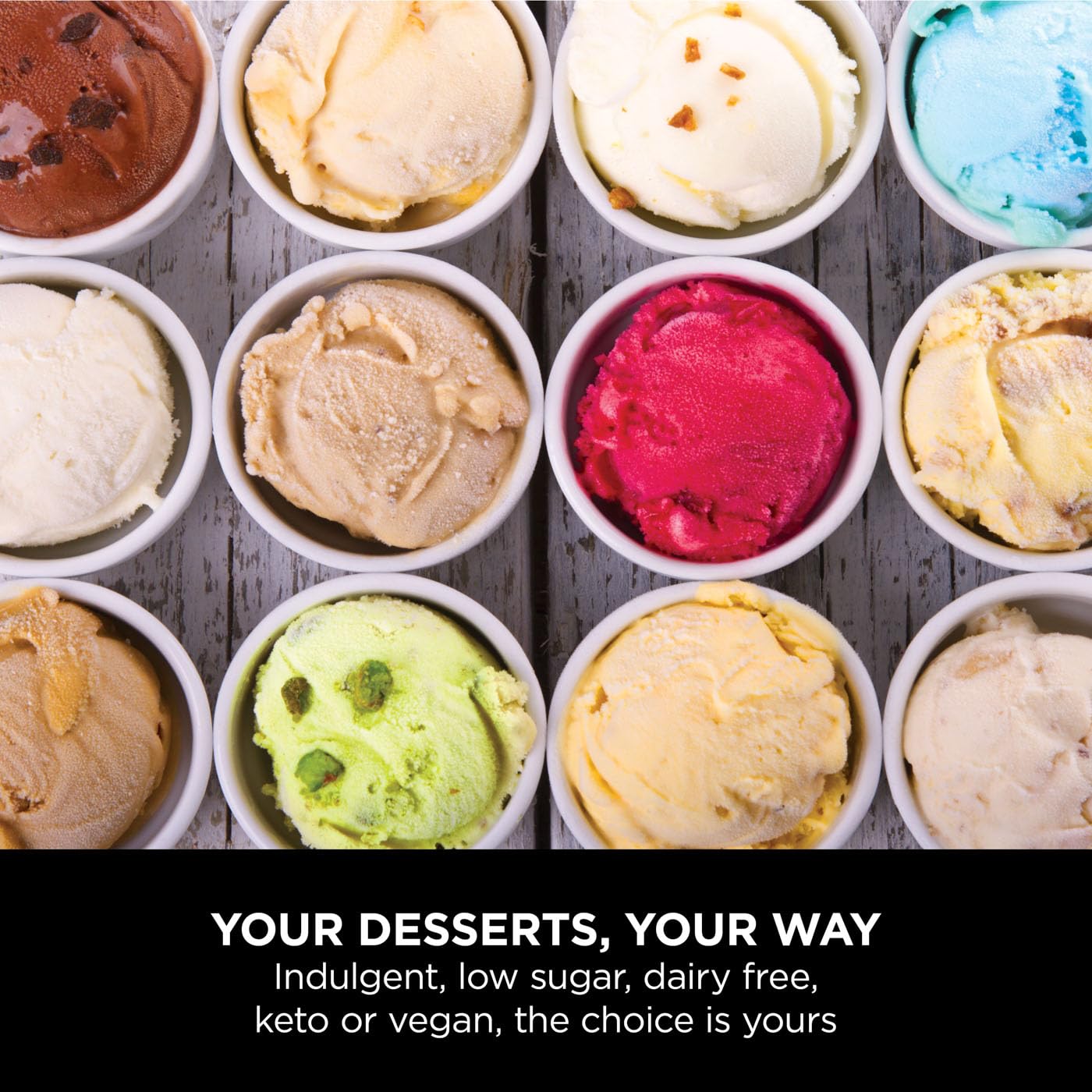 Ninja CREAMi Ice Cream Maker & Frozen Dessert Maker with 3 Tubs, 7 Programs