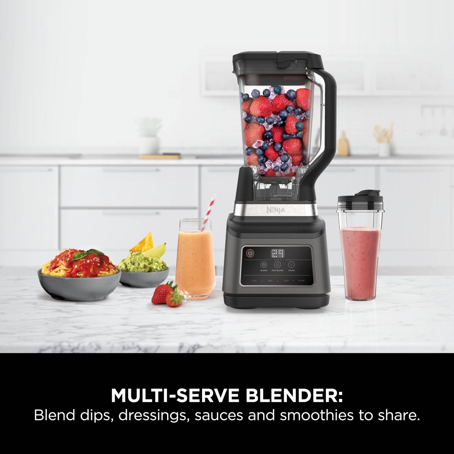 Ninja 2-in-1 Blender with 3 Automatic Programs; Blend, Max Blend, Crush, and 4 Manual Settings