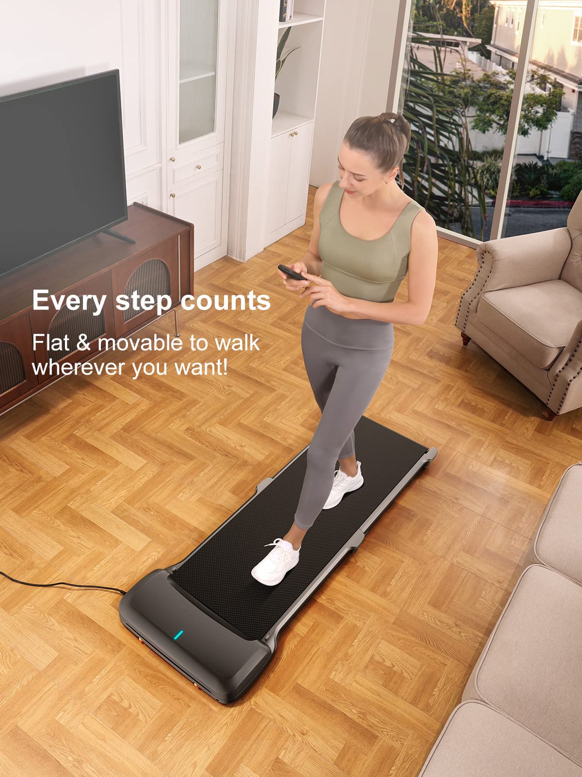 WalkingPad C1 Treadmills for Home, Under Desk Treadmill Ultra Slim Folding Walking Pad