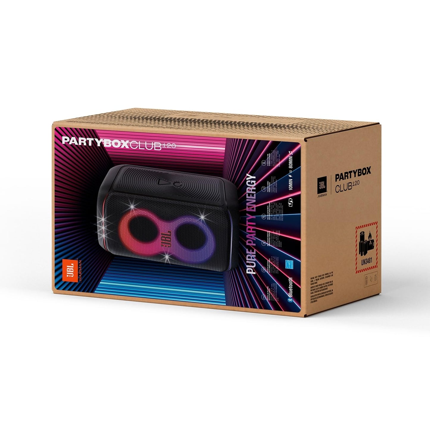 JBL PartyBox Club 120 Portable Bluetooth Party Speaker with Foldable Handle