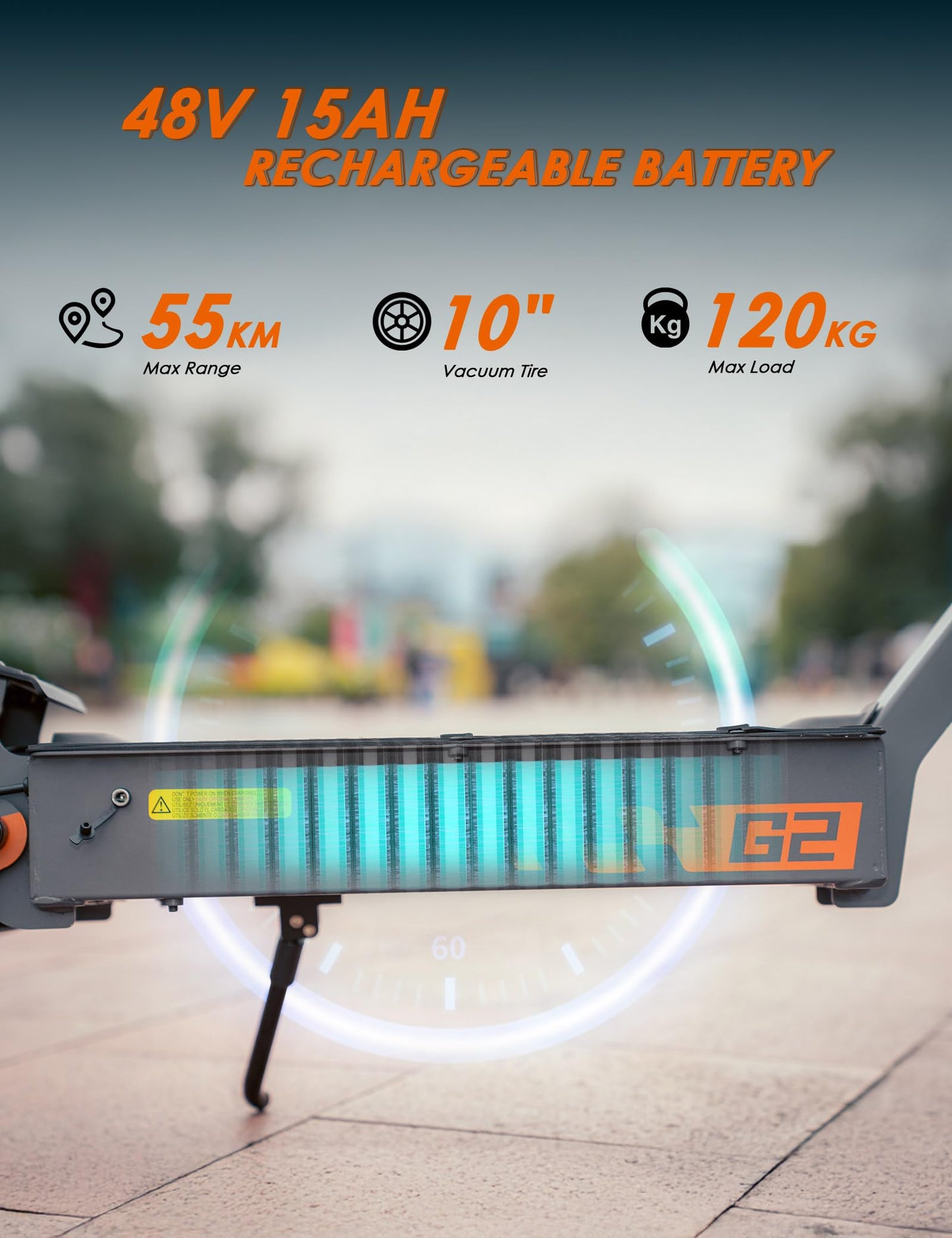 Kukirin G2 Electric Scooter for Adults, 10 Inches Vacuum tyre & 48V 15AH High Capacity Battery