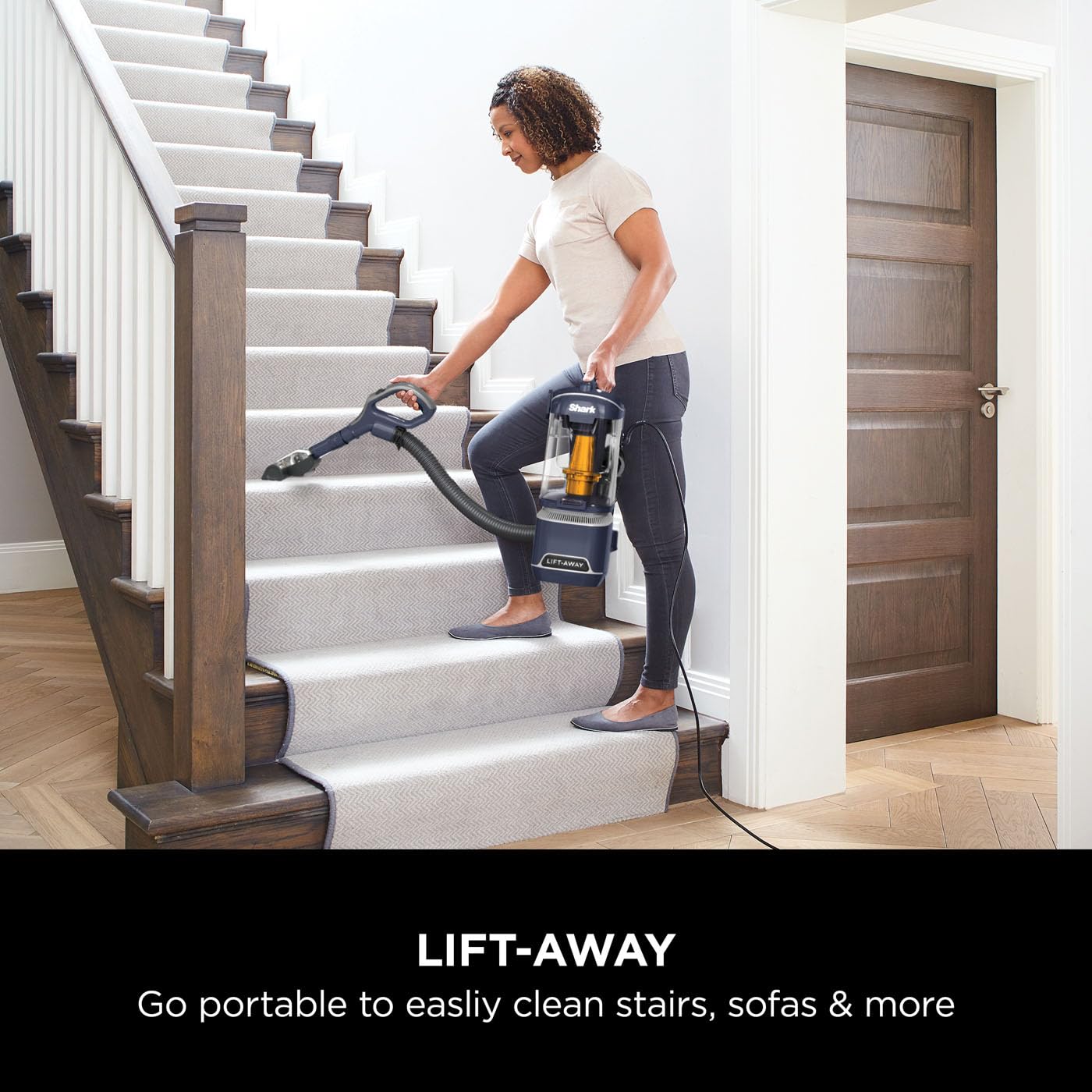 Shark Corded Upright Vacuum Cleaner 1.1L with Anti Hair Wrap Technology, LED Headlights, Lift-Away, Anti-Allergen