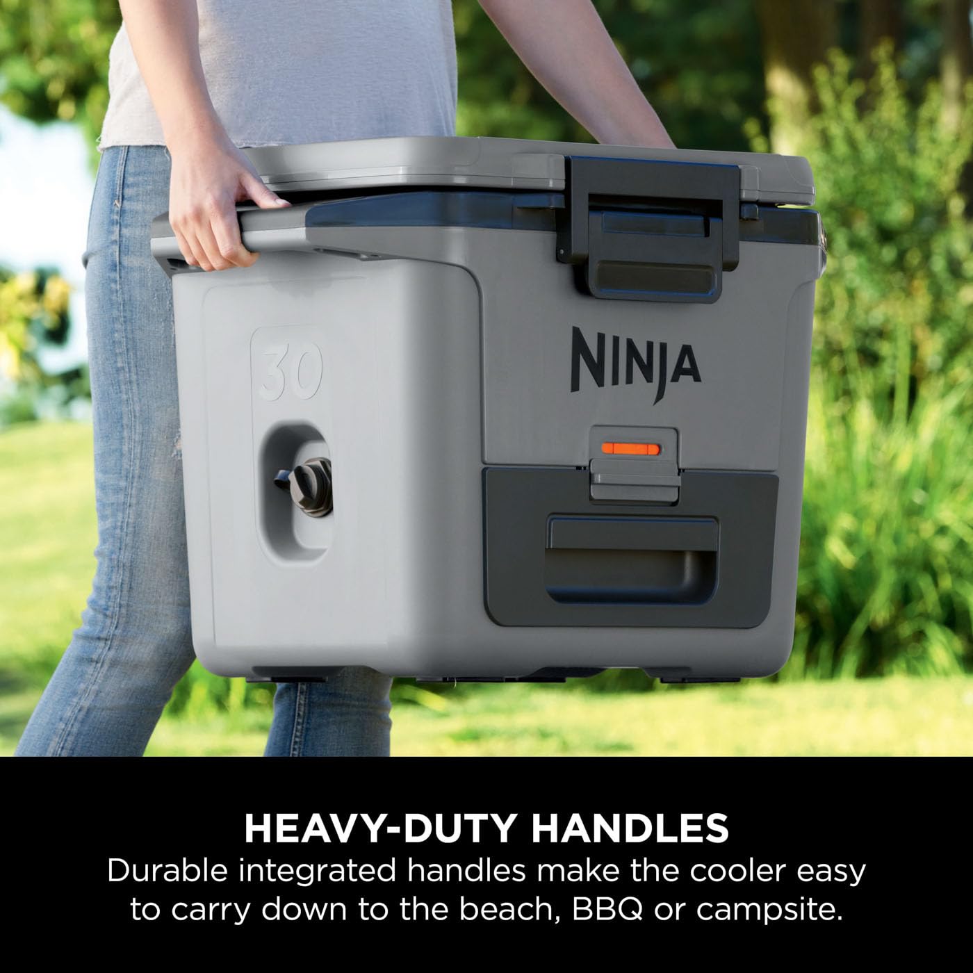 Ninja FrostVault Hard Cooler 30qt/28L, Premium Heavy-Duty Insulated Cool Box