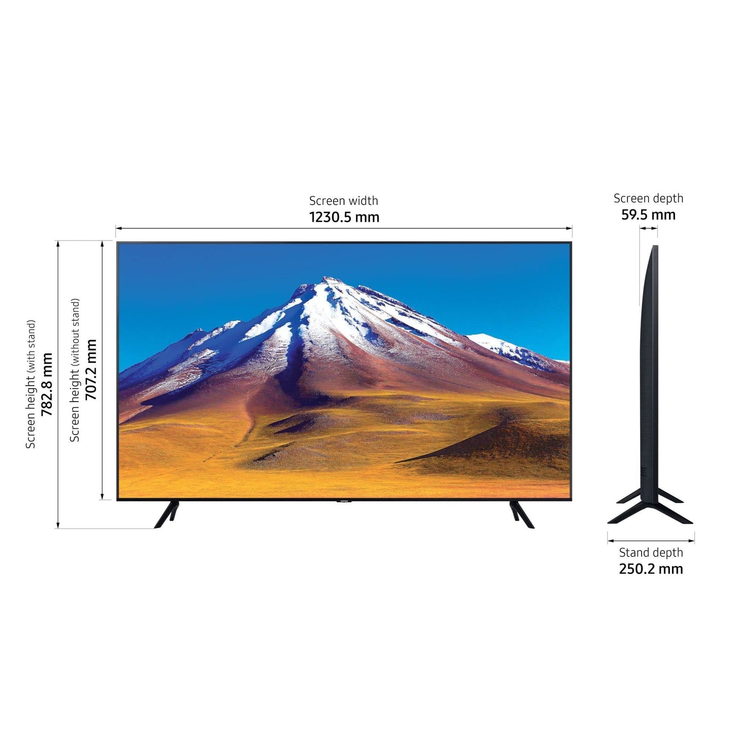 Samsung 2020 55" TU7020 Crystal UHD 4K HDR Smart TV, works with Alexa