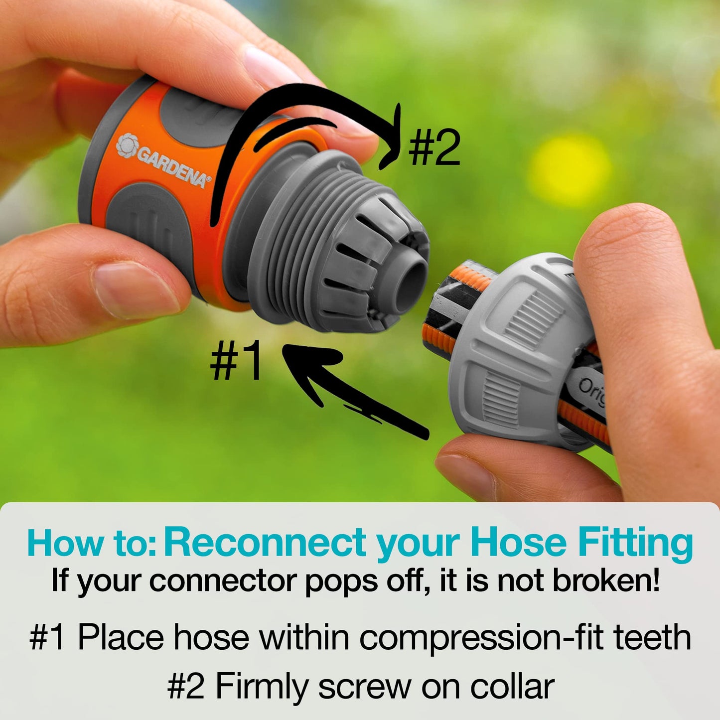 GARDENA (18630) Retractable Garden Hose Reel 115' ft, Wall Mounted