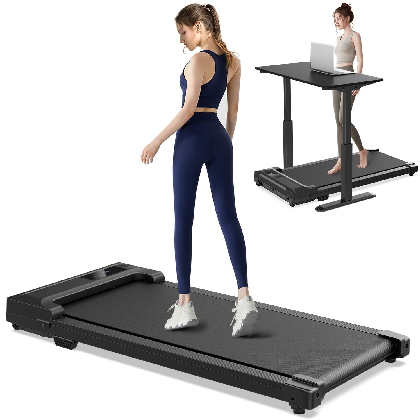 Kerolina Walking Pad Treadmill for Home - Under Desk Treadmills Mini Portable Walking Running Machine