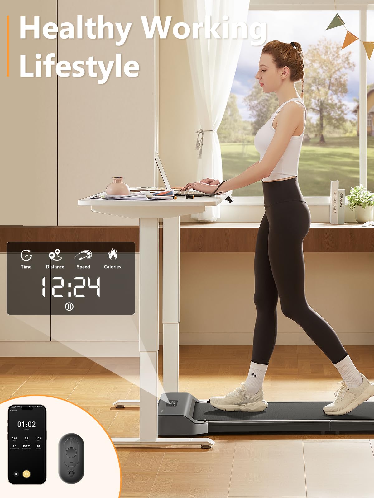 Walkingpad Z1 Walking Pad Treadmill, 180° Folding Under Desk Treadmill for Home Office