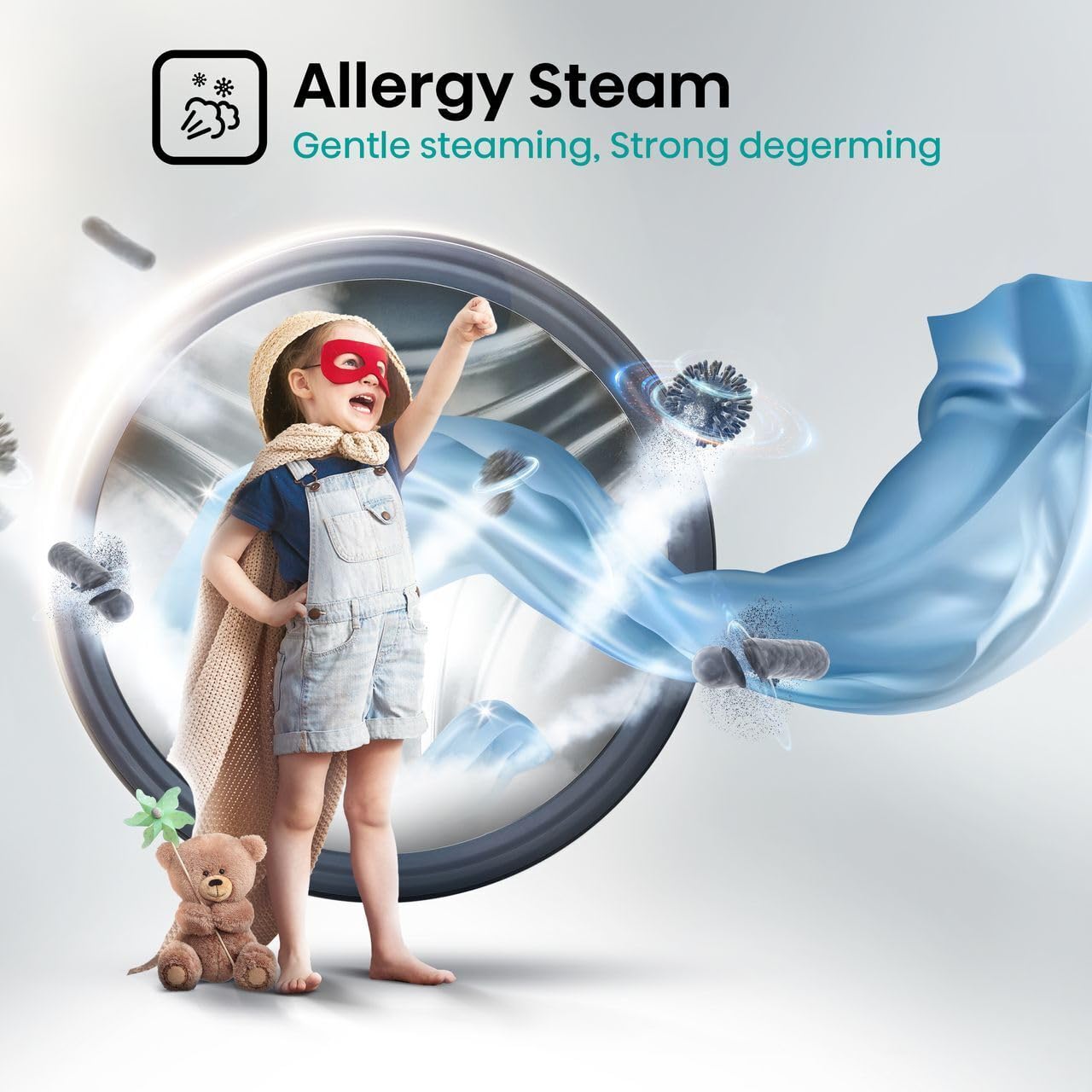 Hisense WFQA1214EVJMT 12kg Washing Machine with 1400 rpm - Titanium - A Rated