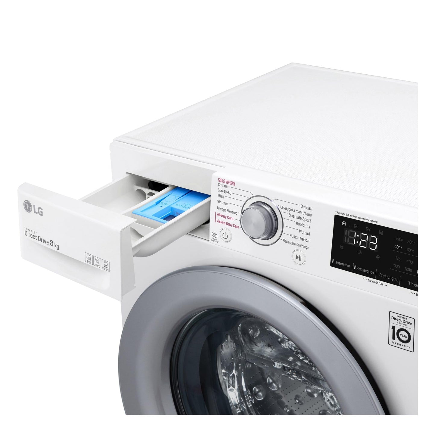 Washing Machine 7 kg Slim (47.5 cm) Class D Inverter Vapore - F2WV3S7S4E