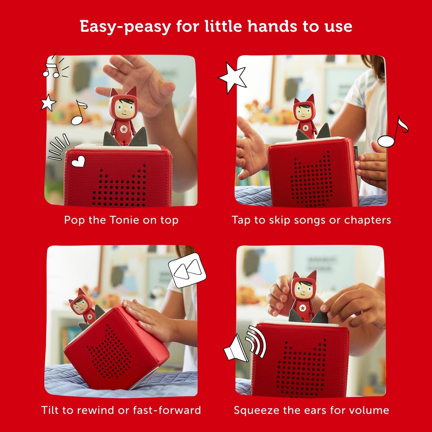 Tonies Toniebox Disney Classics bundle featuring 1 creative & 3 tonies - Lion King, Cars & Toy Story, Blue