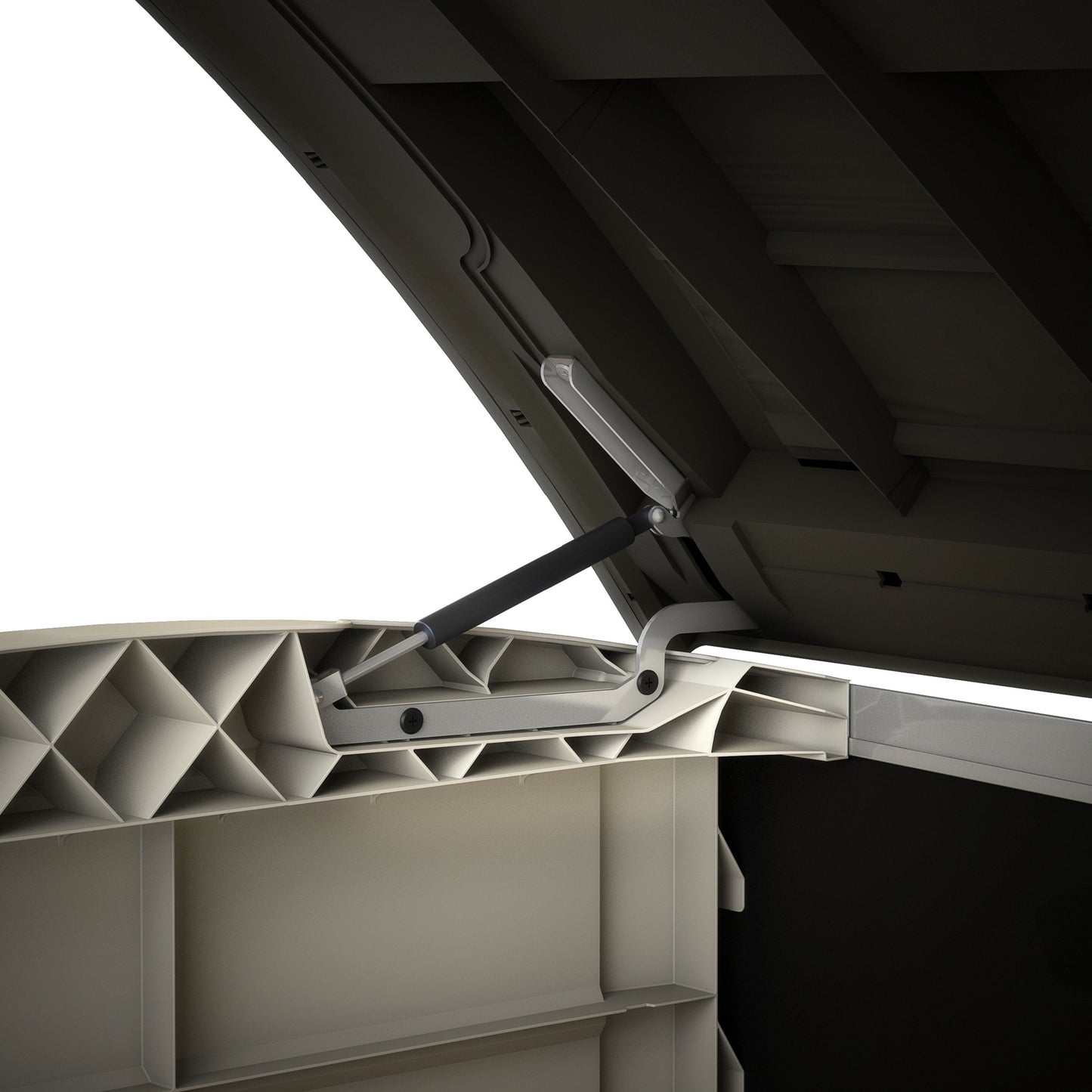 Keter Store It Arc Outdoor Garden Shed, 1200 Litres, Taupe/Beige