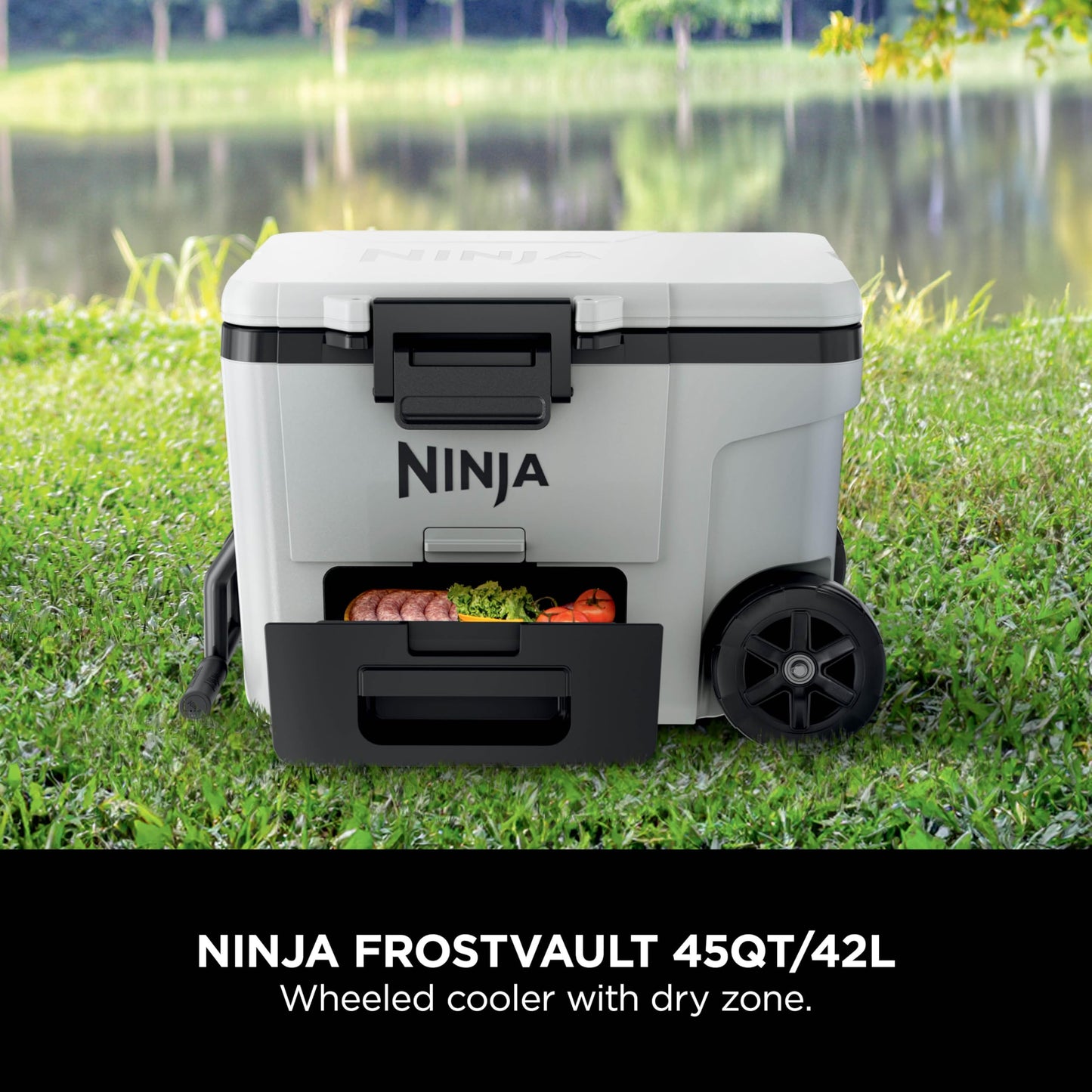 Ninja FrostVault Heavy-Duty Insulated Cool Box, Wheeled Premium Cooler