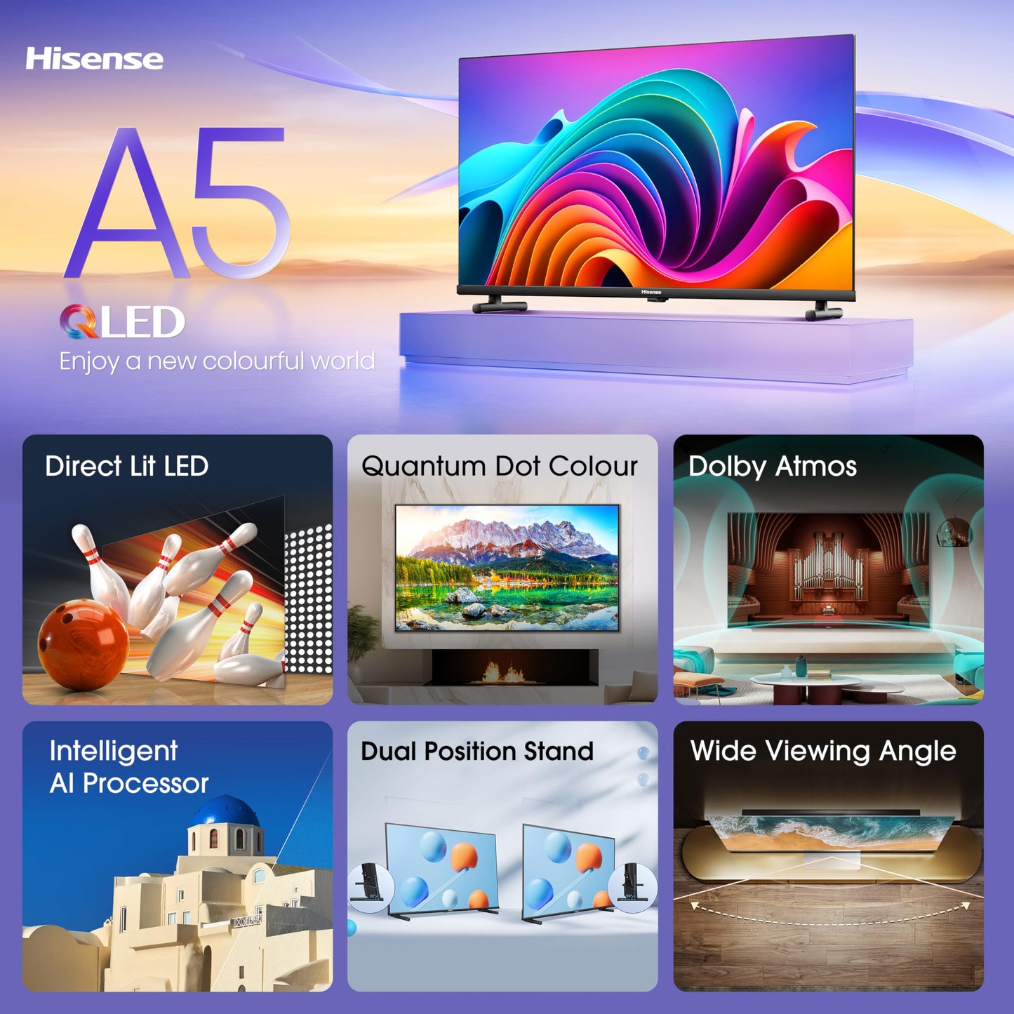 Hisense 32 inch Full HD QLED Smart TV 32A5NQTUK