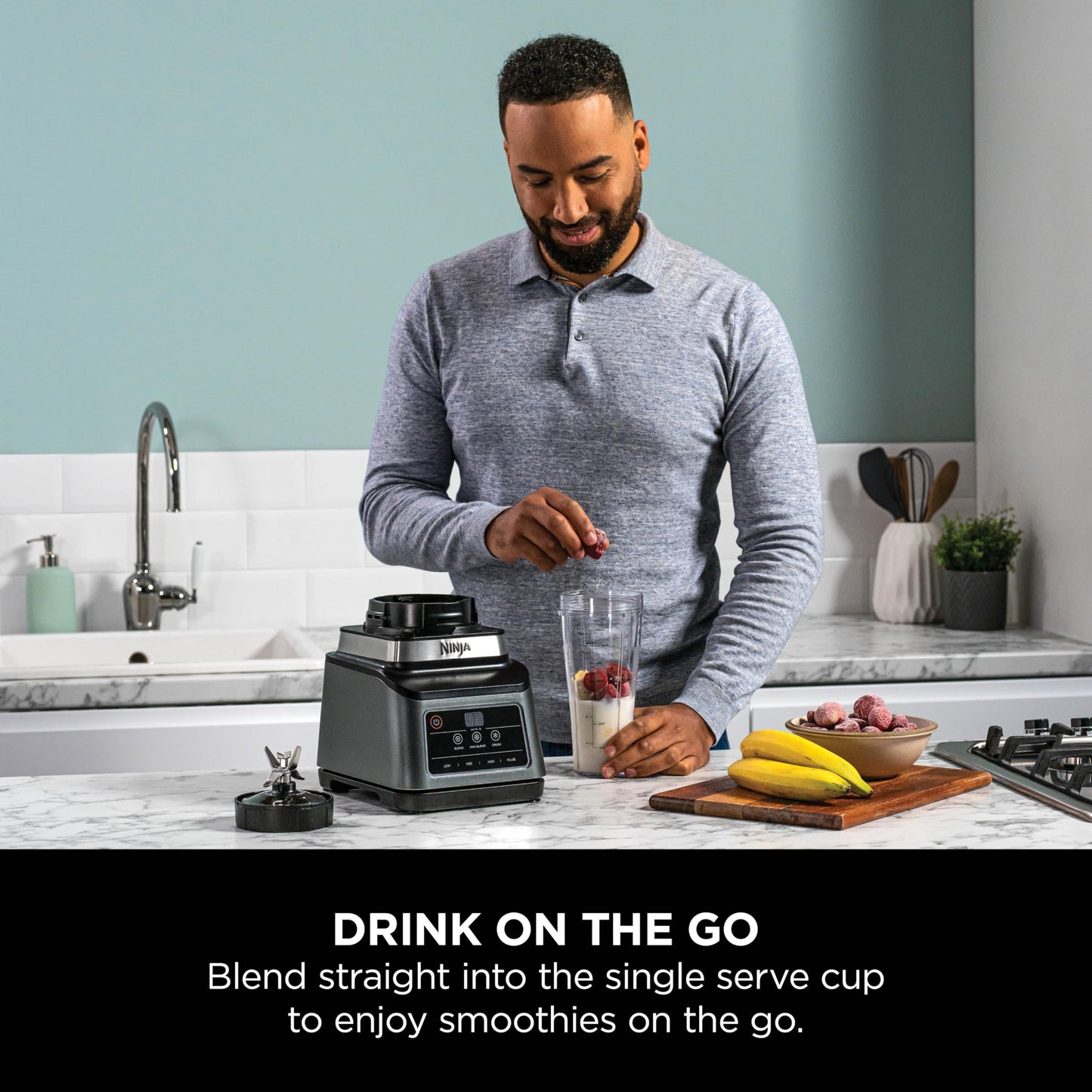 Ninja 2-in-1 Blender with 3 Automatic Programs; Blend, Max Blend, Crush, and 4 Manual Settings