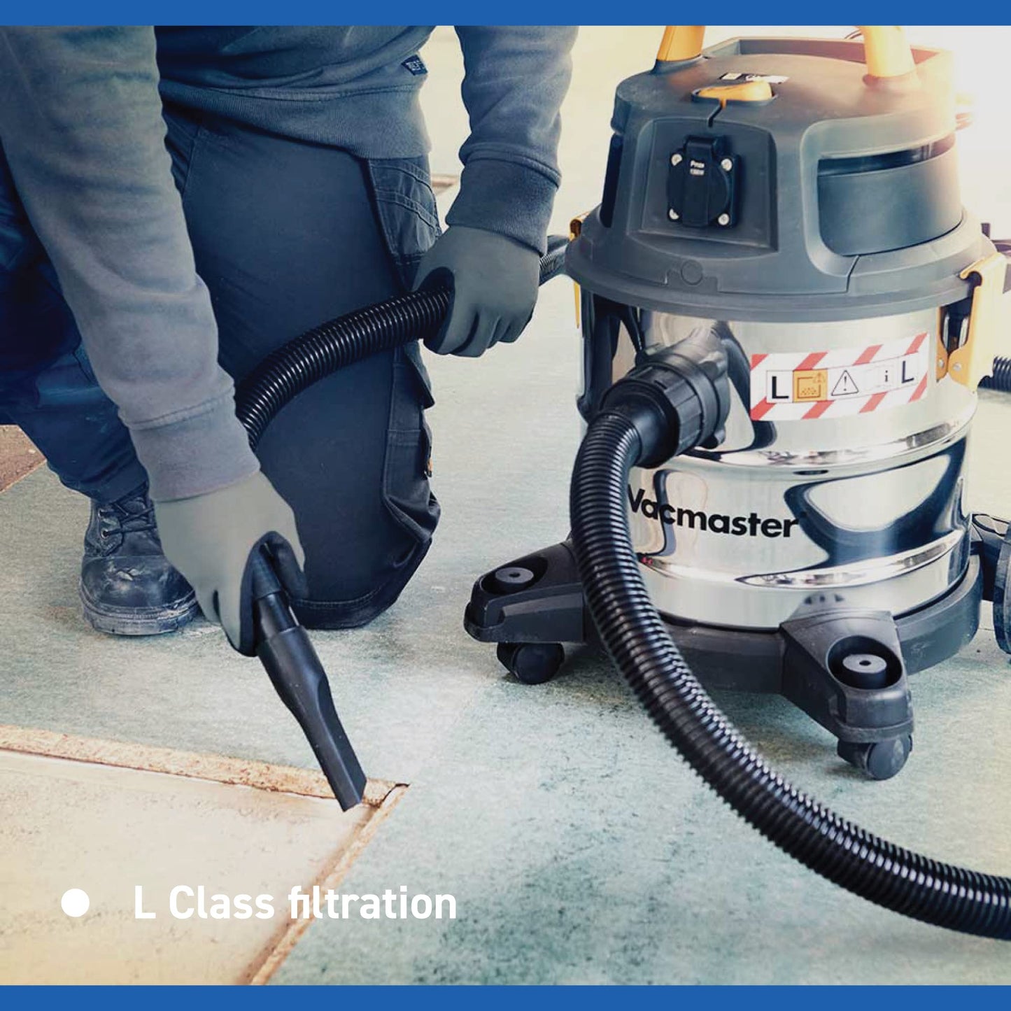 Vacmaster Wet and Dry Vacuum Cleaner 20L. 240V L Class Industrial Dust Extractor.