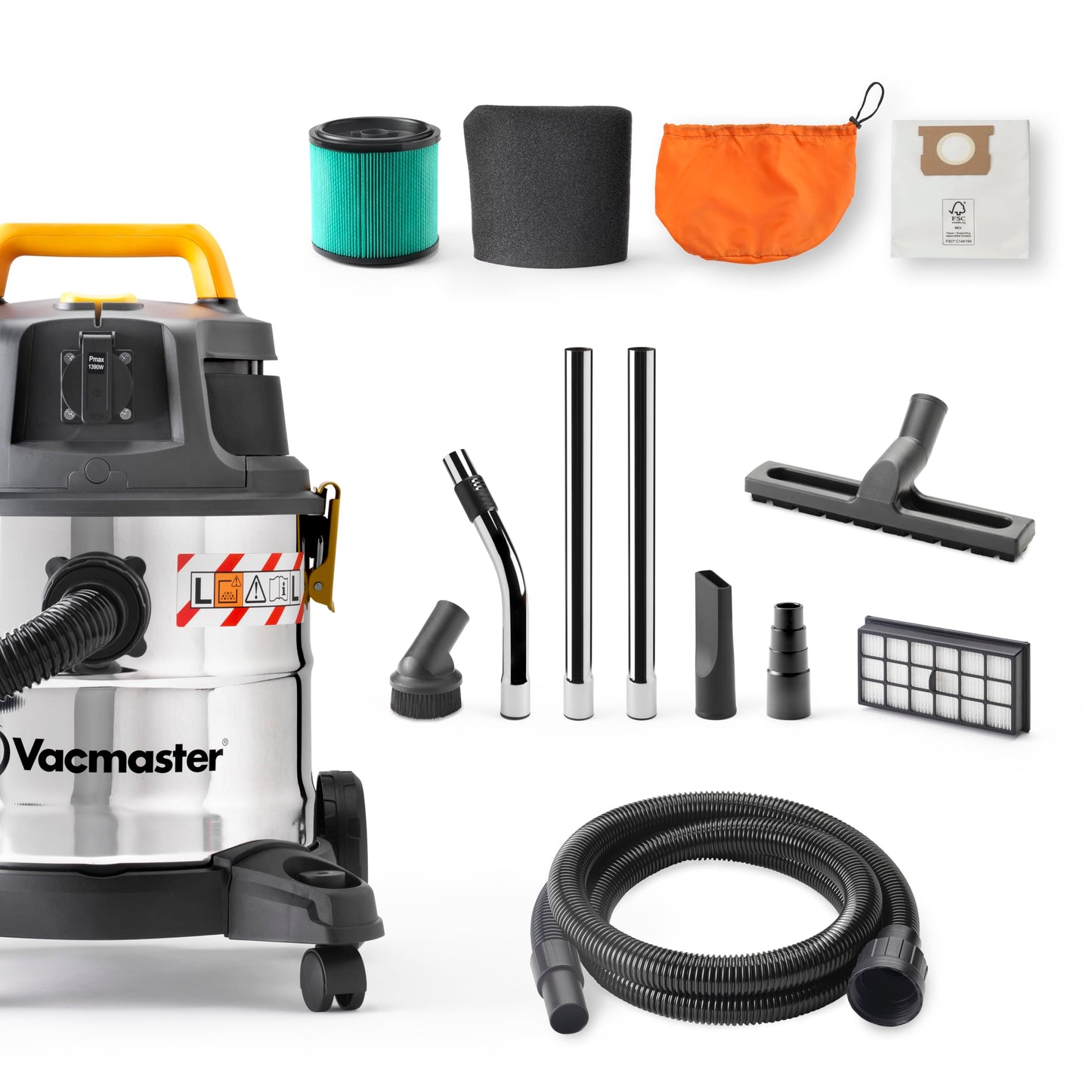 Vacmaster Wet and Dry Vacuum Cleaner 20L. 240V L Class Industrial Dust Extractor.