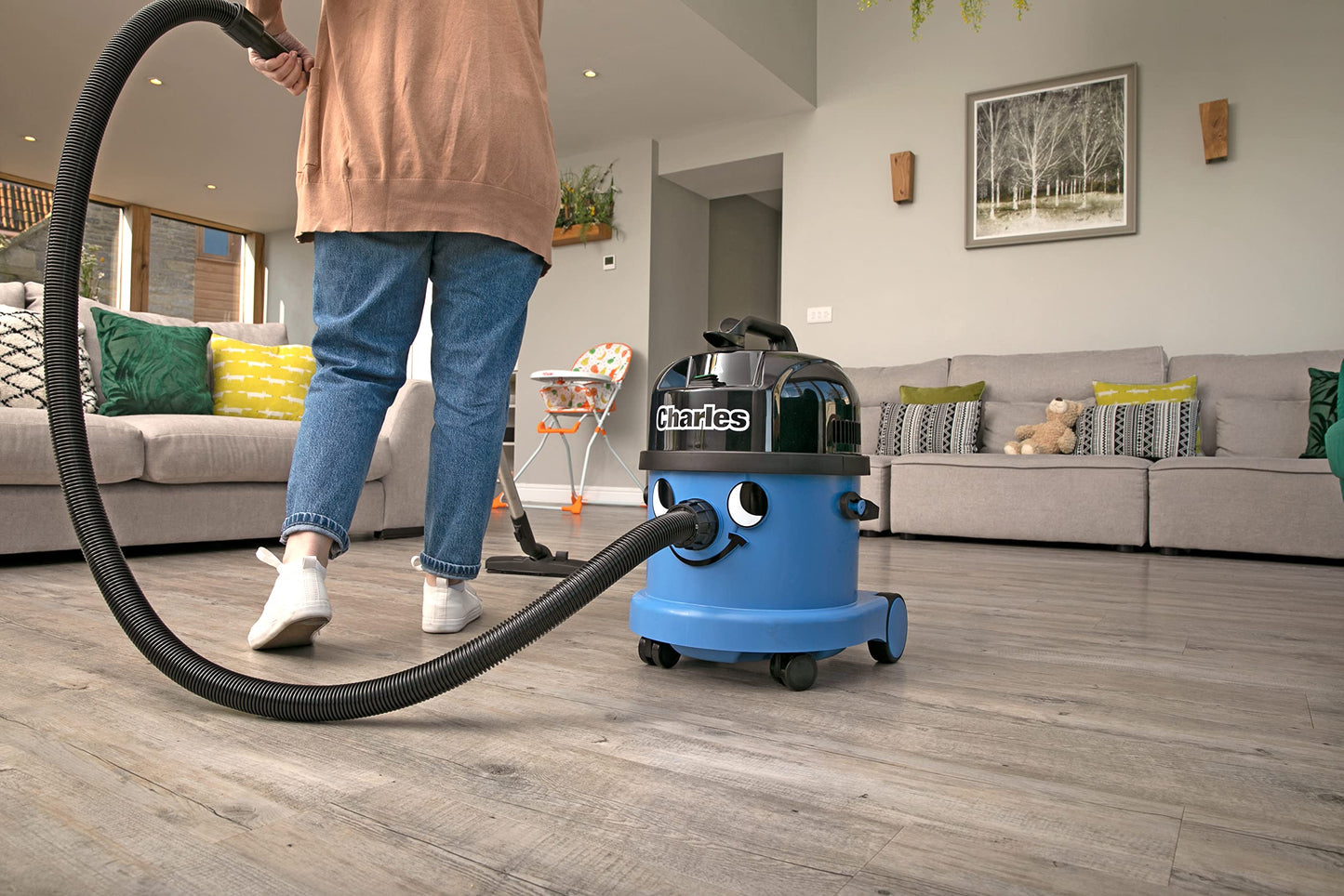 Henry Cord Rewind CVC370-2 Charles Wet and Dry Vacuum Cleaner, 15 Litre, 1060 W, Blue, Blue / Black