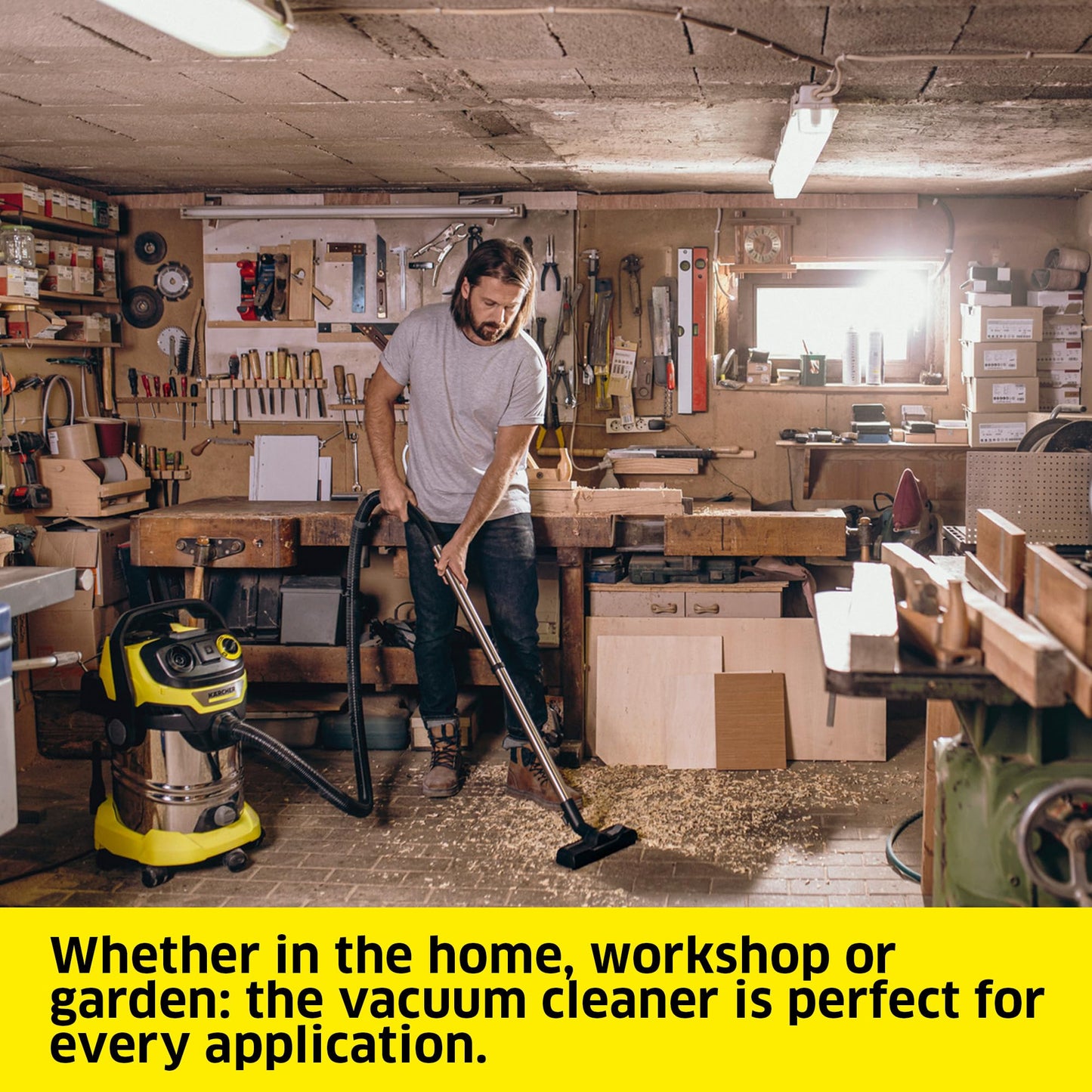 Kärcher 1.628-378.0, WD 6 P Premium Wet & Dry Vacuum Cleaner, Yellow, 1300 W, 30 liters