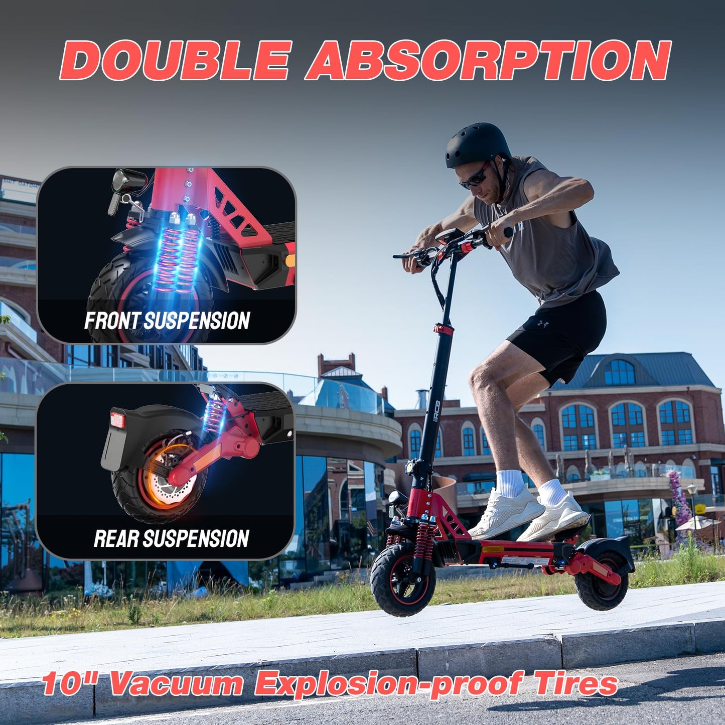 RCB D5 Electric Scooter Adults, E-Scooter, 90-100KM Range, 20.8Ah Battery, 500W Motor