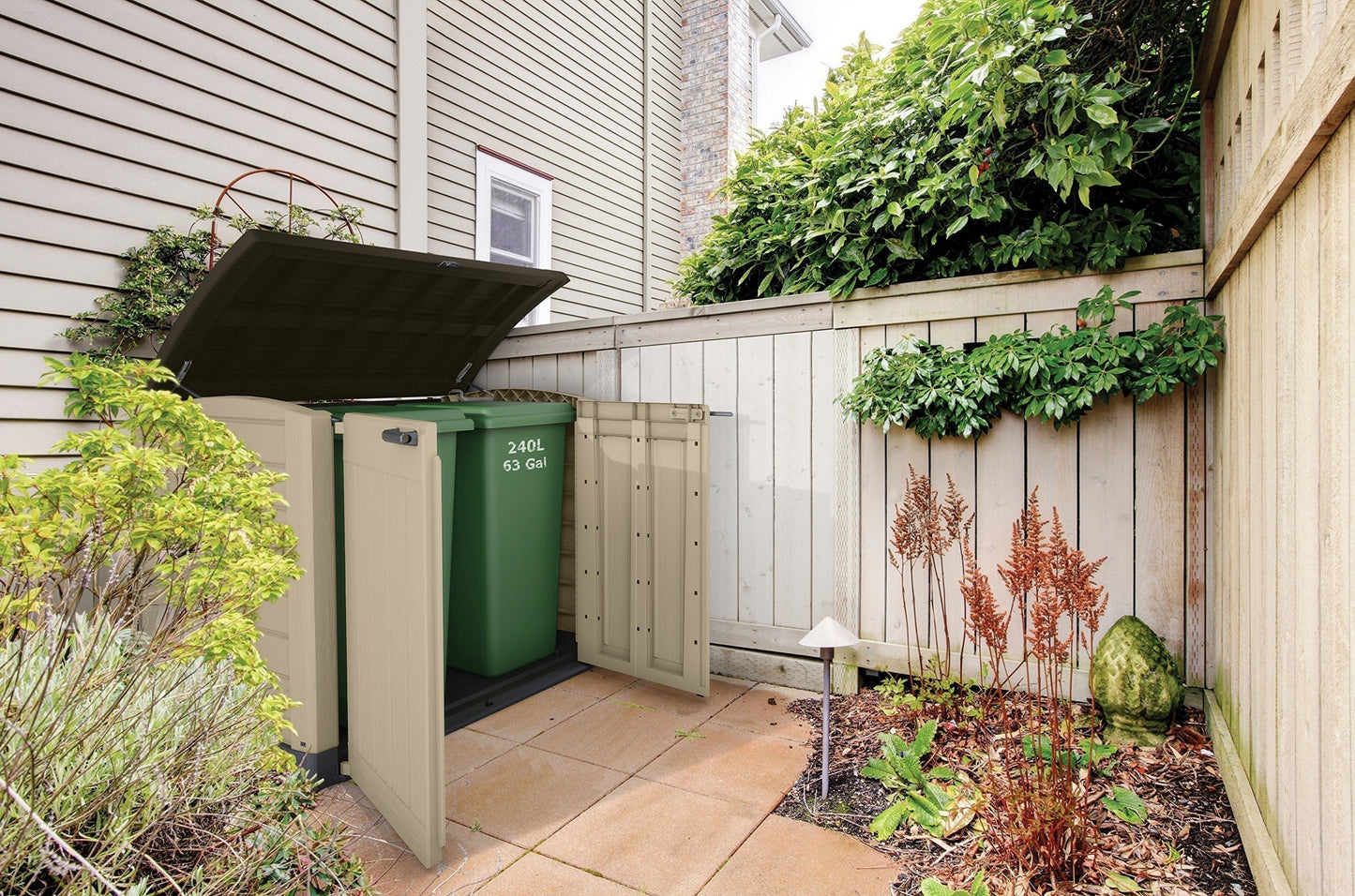 Keter Store It Arc Outdoor Garden Shed, 1200 Litres, Taupe/Beige