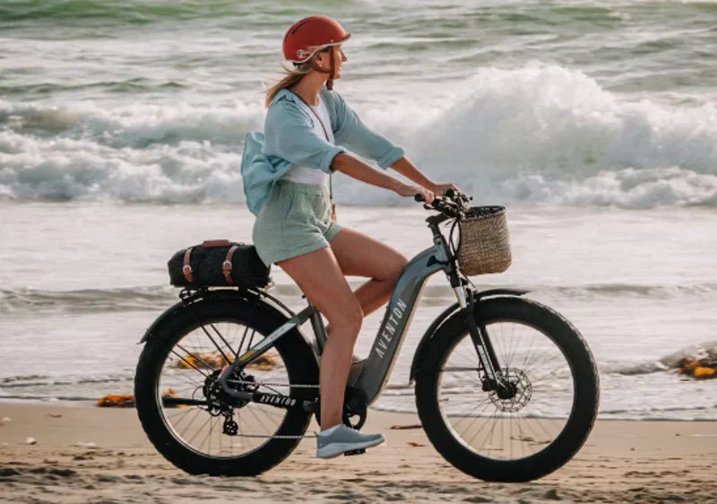 Aventon Aventure.2 Step-Through Fat Tire E-bike in Slate Grey